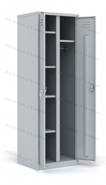 Шкаф металлический для одежды двухсекционный ШРМ-22У/600 фото. Фото N2